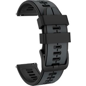 سوار سيليكون سريع الإصدار 22 مم من ISABAKE بديل لـ Garmin Vivoactive 4، Garmin Venu 2، Samsung Gear S3 Frontier، Galaxy Watch 46mm/Watch 3 45 مم، Fossil Gen 5، Amazfit GTR 2، 2e، Ticwatch Pro 3