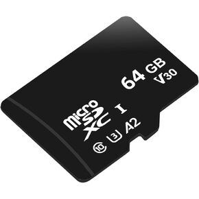 بطاقة ذاكرة WESECUU MicroSDXC SD بسعة 64 جيجابايت، بطاقة ذاكرة فلاش للتخزين الموسع لكاميرات الجسم - سرعة قراءة تصل إلى 80 ميجابايت/ثانية-SD25 in Kuwait