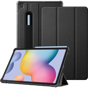 Fintie Slim Case for Samsung Galaxy Tab S6 Lite 10.4 Inch 2024/2022/2020 with S Pen Holder - Lightweight Trifold Stand Hard Back Cover, Auto Wake/Sleep, Black