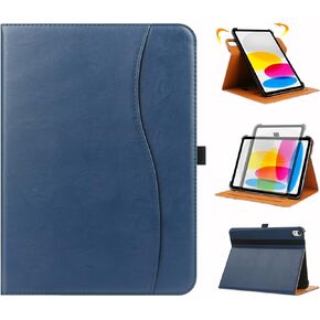 حافظة FANRTE دوارة لجهاز iPad الجيل العاشر (موديل 2022) 10.9 بوصة - غطاء حامل دوار 360 درجة، غطاء حامل قابل للطي متعدد الزوايا مع جيب مع خاصية النوم/الاستيقاظ التلقائي، أسود in Kuwait