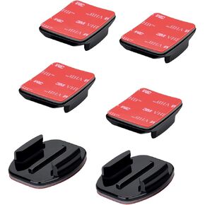 هاويو حامل لاصق لكاميرا جو برو مع وسادة لاصقة 3M متوافق مع جوبرو هيرو 10، 9، 8، 7، 6، 5، 4، 3+، 3، ماكس، سيشن، اكاسو، SJ4000 (4X منحني، 2X مقعد تثبيت مسطح) in Kuwait