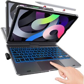 حافظة typecase Touch iPad Pro 11 2020 مع لوحة مفاتيح ولوحة لمس - نمط لوحة مفاتيح سحرية، متوافقة مع Apple Pencil ولوحة التتبع ومفاتيح الإضاءة الخلفية الذكية، لوحة مفاتيح لجهاز iPad 11 Pro 2020 (جرافيت) in Kuwait