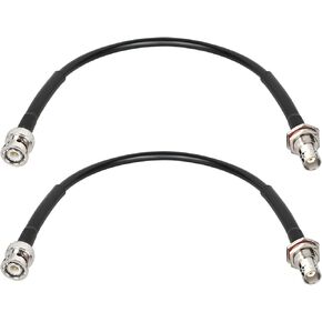 MOOKEERF BNC Cable - 2PCS 50 ohm RG58 BNC Male to Female Coax Cable Bulkhead 3FT Low Loss Antenna Extension Cable for CB Radio/VHF Ham Radio/Wireless Microphone/Antenna/CCTV/Amateur Radio etc.