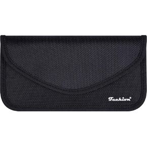 Signal Blocking Bag, Techion RFID Faraday Bag Shield Pouch Wallet Case for Cell Phone and Car Key FOB, Privacy Protection, Anti-Hacking - Black