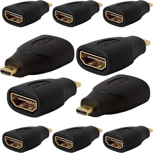 Cmple - [10 Pack] HDMI Female to HDMI Female Extender HDMI Port Saver Swivel Adapter, Female to Female HDMI Extension in Kuwait