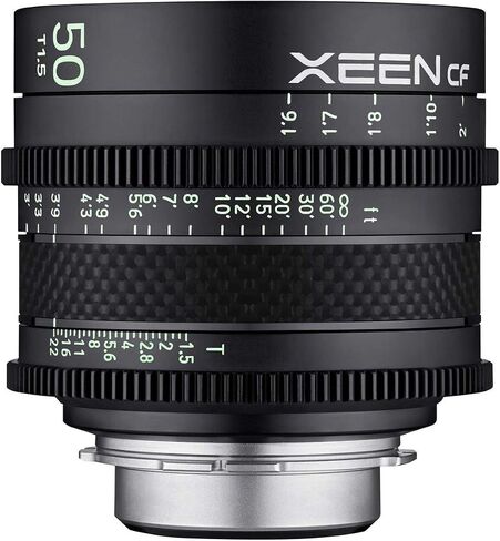 ROKINON XEEN Cf 50mm T1.5 Pro Cinema Lens with Carbon Fiber Construction & Luminous Markings for Canon EF Mount in Saudi Arabia