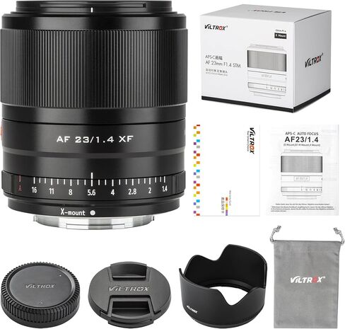VILTROX 23mm F1.4 XF STM Auto Focus Wide Angle APS-C Prime Lens for Fujifilm Fuji X-Mount Cameras X-A1 X-A7 X-E4 X-H1 X-PRO3 X-T3 X-T4 X-T20 X-T30 X-T200 X-S10,Silver in Saudi Arabia
