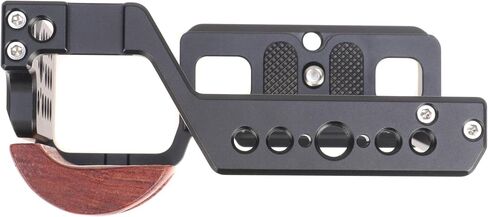 Hersmay ZVE10 Camera Cage with Wooden Side Handle Cage Rig Accessories for Sony ZV-E10 DSLR Camera in Saudi Arabia
