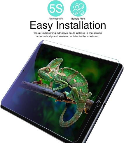 واقي شاشة KUAELEN لجهاز iPad 9th 8th 7th Generation، مضاد للضوء الأزرق 10.2 بوصة، طبقة من الزجاج المقوى، قلم Apple / مقاوم للخدش [عبوة واحدة] in Kuwait