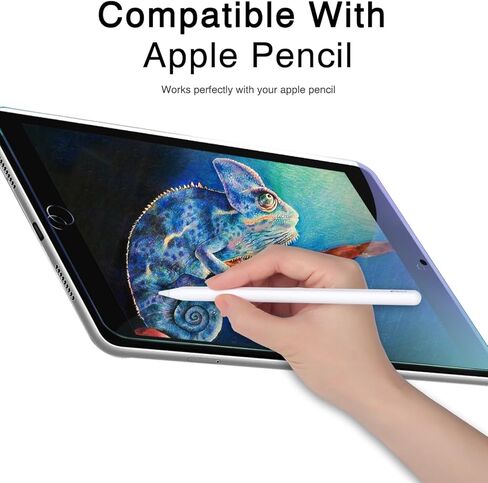 واقي شاشة KUAELEN لجهاز iPad 9th 8th 7th Generation، مضاد للضوء الأزرق 10.2 بوصة، طبقة من الزجاج المقوى، قلم Apple / مقاوم للخدش [عبوة واحدة] in Kuwait