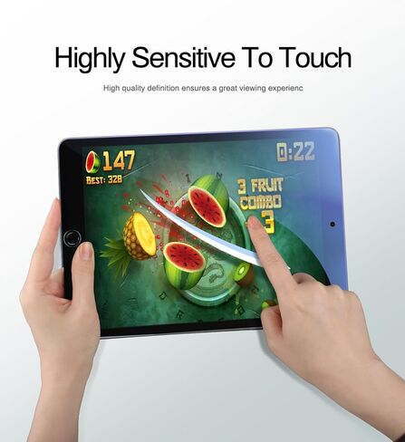 واقي شاشة KUAELEN لجهاز iPad 9th 8th 7th Generation، مضاد للضوء الأزرق 10.2 بوصة، طبقة من الزجاج المقوى، قلم Apple / مقاوم للخدش [عبوة واحدة] in Kuwait