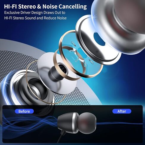 سماعات رأس بلوتوث بشريط حول الرقبة، سماعات أذن IPX5 مقاومة للعرق وقابلة للسحب، سماعة بلوتوث لاسلكية مع ميكروفون، مكالمة اهتزاز، سماعات ستيريو بخاصية إلغاء الضوضاء للتمرين الرياضي والجري (أزرق) in Kuwait