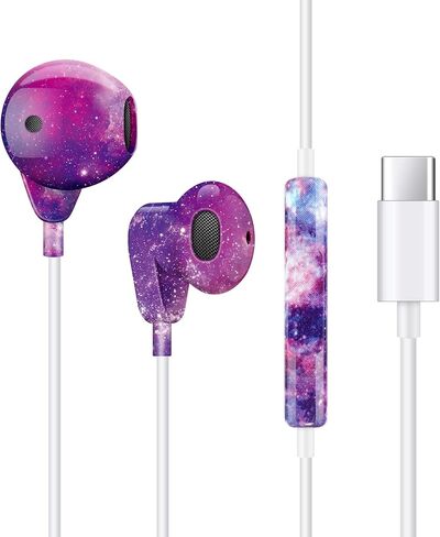 Coolden for Type-C in-Ear Earbuds with Microphone Volume Control&Support Call HiFi Stereo USB C Headphones, Wired Earphones Compatible with Samsung Galaxy Z Flip 4/ Z Flip 3/ Z Flip 5, Colorful in Kuwait