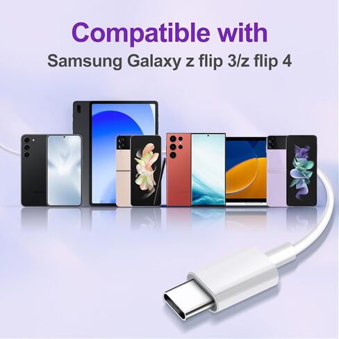 Coolden for Type-C in-Ear Earbuds with Microphone Volume Control&Support Call HiFi Stereo USB C Headphones, Wired Earphones Compatible with Samsung Galaxy Z Flip 4/ Z Flip 3/ Z Flip 5, Colorful in Kuwait