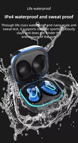 Acuvar Fully Wireless Bluetooth 5.1 Rechargeable IPX4 Waterproof Sweatproof Earbud Headphones with Microphone, Micro USB LCD Clock Charging Case Surround Stereo Bass and Noise Cancelling Calls (Pink) in Kuwait