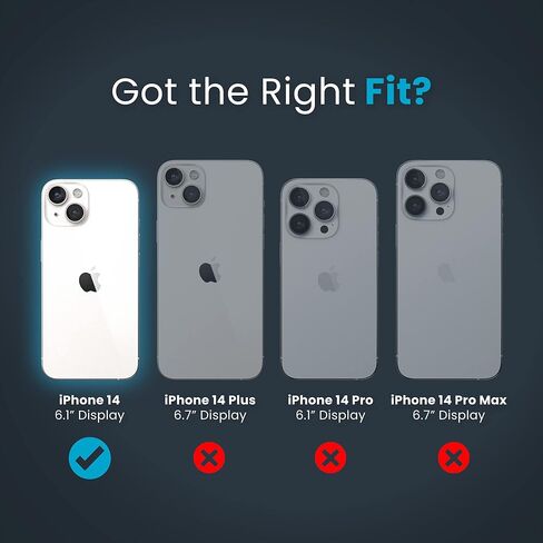 حافظة Speck Clear iPhone 14 & iPhone 13 - حماية من السقوط، مقاومة للخدش ومضادة للأصفر، حافظة مزدوجة الطبقات لهاتف iPhone 14 وiPhone 13 لطراز 6.1 بوصة - GemShell in Kuwait