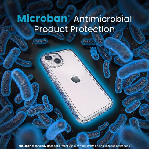 حافظة Speck Clear iPhone 14 & iPhone 13 - حماية من السقوط، مقاومة للخدش ومضادة للأصفر، حافظة مزدوجة الطبقات لهاتف iPhone 14 وiPhone 13 لطراز 6.1 بوصة - GemShell in Kuwait