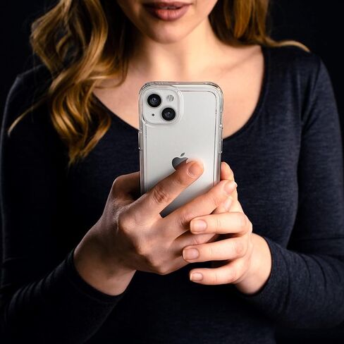 حافظة Speck Clear iPhone 14 & iPhone 13 - حماية من السقوط، مقاومة للخدش ومضادة للأصفر، حافظة مزدوجة الطبقات لهاتف iPhone 14 وiPhone 13 لطراز 6.1 بوصة - GemShell in Kuwait