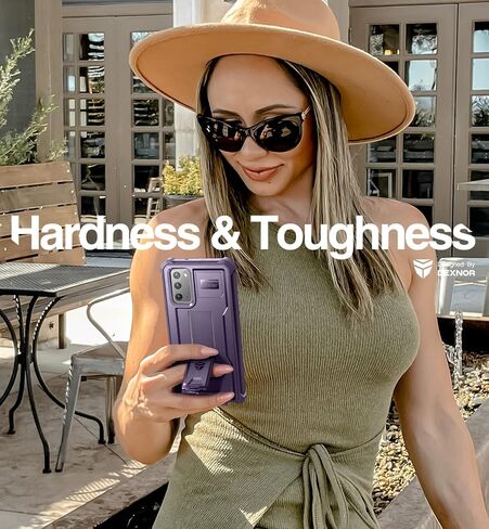 Dexnor for Samsung Galaxy Note 20 5G Case, [Built in Screen Protector and Kickstand] Heavy Duty Military Grade Protection Shockproof Protective Cover for Samsung Galaxy Note 20 Black in Saudi Arabia