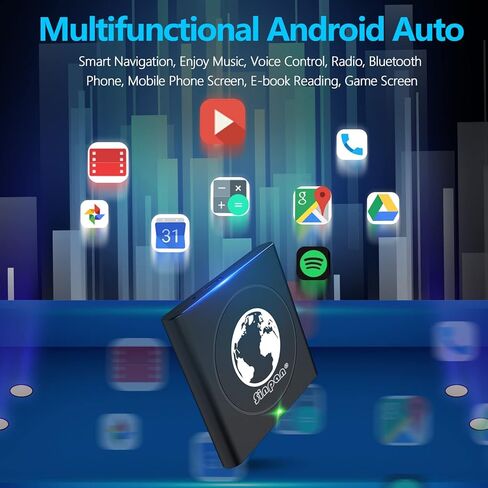 محول لاسلكي تلقائي بنظام اندرويد 2023 بخاصية التوصيل والتشغيل، تحويل سلكي الى لاسلكي من اجل تشغيل السيارة بدون تأخير 5.8 جيجاهرتز، بلوتوث وواي فاي، اجعل سيارتك مرتبة in Kuwait