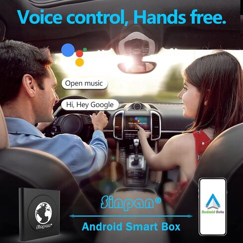 محول لاسلكي تلقائي بنظام اندرويد 2023 بخاصية التوصيل والتشغيل، تحويل سلكي الى لاسلكي من اجل تشغيل السيارة بدون تأخير 5.8 جيجاهرتز، بلوتوث وواي فاي، اجعل سيارتك مرتبة in Kuwait