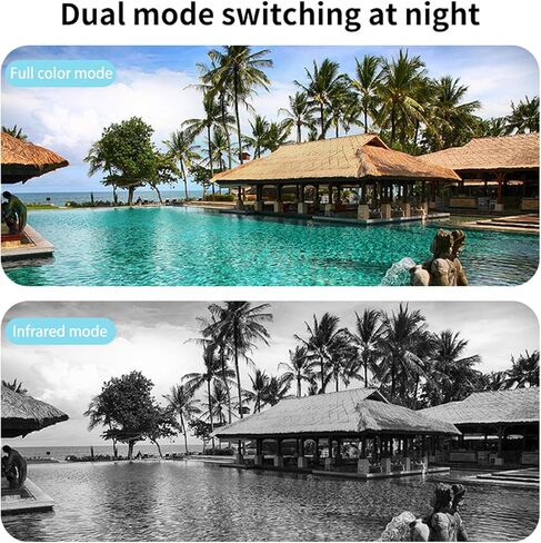 كاميرا أمان pafyh 4 ميجابكسل في الهواء الطلق، كاميرا أمان WiFi، 360 درجة PTZ هوائي مزدوج كاميرات عدسة مزدوجة لأمن المنزل رؤية ليلية ملونة خارجية، تكبير بصري 5X، كاميرا IP سلكية in Kuwait