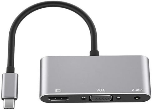 بديل Suckoo USBC إلى HDMI VGA 3.5 مقسم توصيل الصوت 1 في 2 خارج متوافق مع الكمبيوتر المحمول Mac TYPEC خارجي HDMI VGA TV مراقب كابل محول محور 1920@1080P in Saudi Arabia