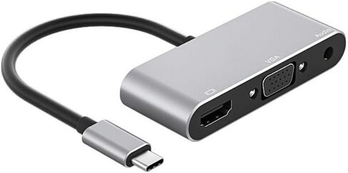 بديل Suckoo USBC إلى HDMI VGA 3.5 مقسم توصيل الصوت 1 في 2 خارج متوافق مع الكمبيوتر المحمول Mac TYPEC خارجي HDMI VGA TV مراقب كابل محول محور 1920@1080P in Saudi Arabia