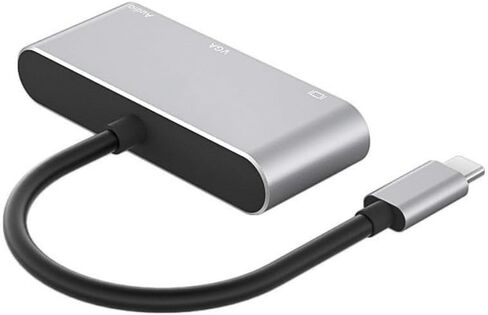بديل Suckoo USBC إلى HDMI VGA 3.5 مقسم توصيل الصوت 1 في 2 خارج متوافق مع الكمبيوتر المحمول Mac TYPEC خارجي HDMI VGA TV مراقب كابل محول محور 1920@1080P in Saudi Arabia