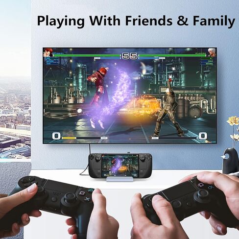 قاعدة إرساء رمانا لسطح البخار، قاعدة شحن 6 في 1 مع جيجابت إيثرنت، HDMI 2.0 4K@60 هرتز، 60 وات PD 3.0، شحن سريع USB من النوع C، 3 USB-A 3.0، ملحقات سطح البخار رمادي in Kuwait