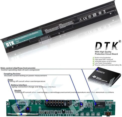 بطارية كمبيوتر محمول DTK VI04 756743-001 لأجهزة HP ProBook 440 G2 / 445 G2 / 450 G2 / 455 G2 / HP Envy 14 15 17 Pavilion 15 17 Series in Saudi Arabia