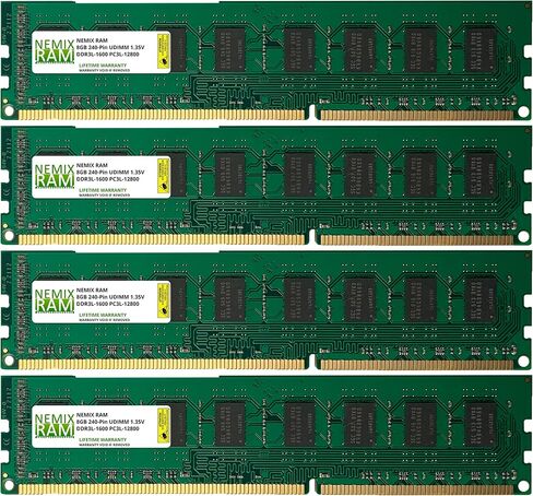 وحدة ذاكرة سطح المكتب 8 جيجابايت (1 × 8 جيجابايت) DDR3-1600 ميجا هرتز PC3-12800 Non-ECC UDIMM 2Rx8 من NEMIX RAM in Kuwait