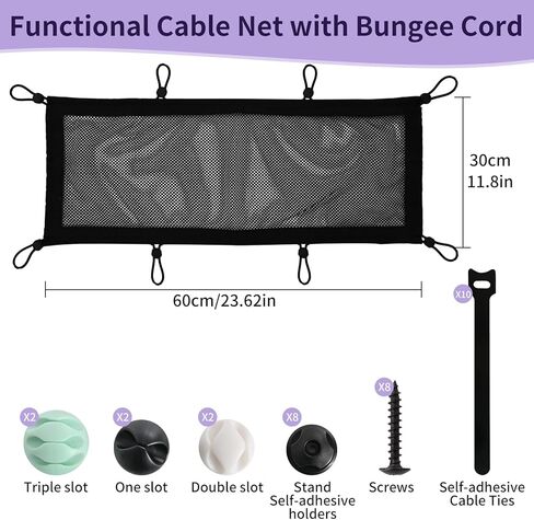منظم كابلات اسفل المكتب من جونجهاي، شبكة سوداء لإدارة الكابلات المرنة تحت المكتب للمكتب in Kuwait