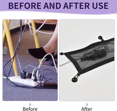 منظم كابلات اسفل المكتب من جونجهاي، شبكة سوداء لإدارة الكابلات المرنة تحت المكتب للمكتب in Kuwait