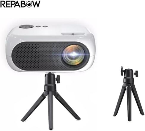 REPABOW Mini Projector Tripod, Desktop Tabletop Stand Tripod for Projectors, DSLR Cameras, Webcams, Gimbal Handle Grip Stabilizer - Angle Adjustable, Black in Saudi Arabia