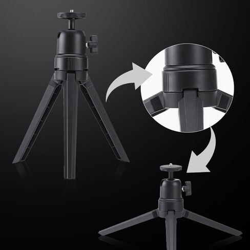 REPABOW Mini Projector Tripod, Desktop Tabletop Stand Tripod for Projectors, DSLR Cameras, Webcams, Gimbal Handle Grip Stabilizer - Angle Adjustable, Black in Saudi Arabia
