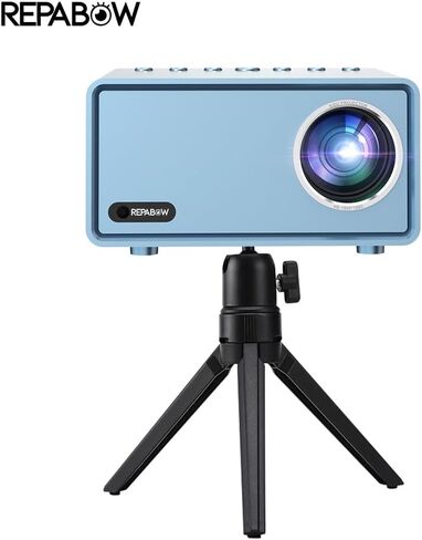 REPABOW Mini Projector Tripod, Desktop Tabletop Stand Tripod for Projectors, DSLR Cameras, Webcams, Gimbal Handle Grip Stabilizer - Angle Adjustable, Black in Saudi Arabia