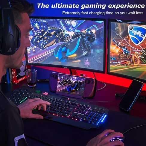 محطة إرساء ARyee لسطح البخار، قاعدة شحن 6 في 1 مع HDMI 2.0 4K@60 هرتز، جيجابت إيثرنت، 3USB-A 3.0 منفذ شحن كامل السرعة USB-C لسطح البخار الصمام in Kuwait