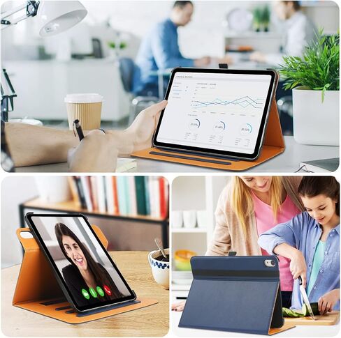 حافظة FANRTE دوارة لجهاز iPad الجيل العاشر (موديل 2022) 10.9 بوصة - غطاء حامل دوار 360 درجة، غطاء حامل قابل للطي متعدد الزوايا مع جيب مع خاصية النوم/الاستيقاظ التلقائي، أسود in Kuwait