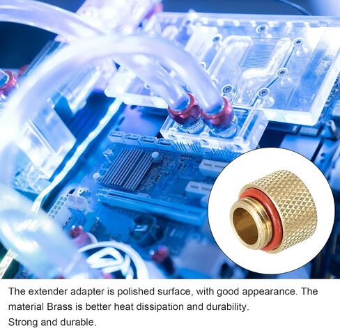 MECCANIXITY Male to Female Extender Fitting Brass G1/4 x 20mm for Water Cooling System Pack of 1 in Kuwait
