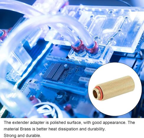 MECCANIXITY Male to Female Extender Fitting Brass G1/4 x 20mm for Water Cooling System Pack of 1 in Kuwait