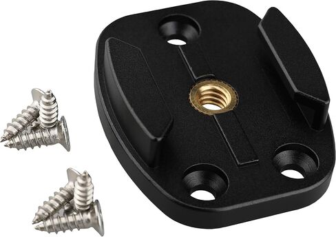 QR Mount with Pilot Holes – All Metal, Versatile Quick Release Plate with 1/4"-20 Tripod Screw Compatible with GoPro Hero3/3+/4/5/6/7/8 in Saudi Arabia