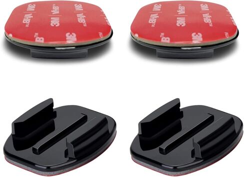 هاويو حامل لاصق لكاميرا جو برو مع وسادة لاصقة 3M متوافق مع جوبرو هيرو 10، 9، 8، 7، 6، 5، 4، 3+، 3، ماكس، سيشن، اكاسو، SJ4000 (4X منحني، 2X مقعد تثبيت مسطح) in Kuwait