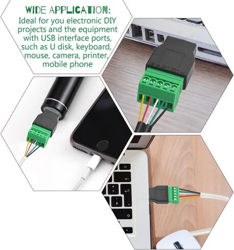 وماي كونجكنج 4 قطع USB 2.0 نوع A ذكر أنثى إلى 5 دبابيس أنثى برغي مع درع محول قابس طرفي محول موصل in Saudi Arabia