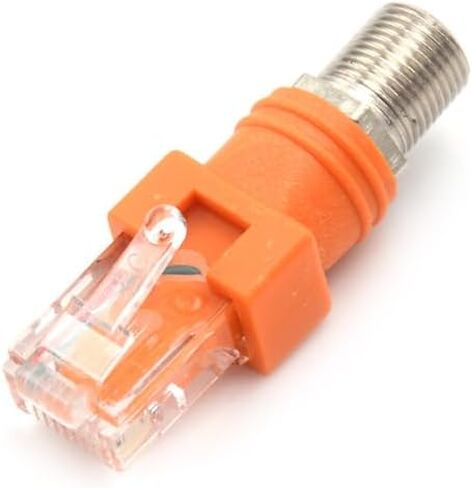 WINBOB 2 قطعة F أنثى إلى RJ45 ذكر محوري برميل مقرنة محول إيثرنت محول موصل اقناع موصل مستقيم in Kuwait