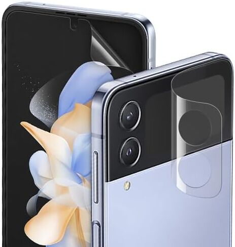 DIACUBE [3+3 عبوات] لهاتف Samsung Galaxy Z Flip 5 5G EPU+TPU واقي شاشة، 3 عبوات HD مغطاة بالكامل من الداخل + 3 عبوات من الأفلام الخارجية، غراء كامل، وضوح عالي، شفاء ذاتي، تركيب سهل خالٍ من الفقاعات مع أداة توزيع المحاذاة in Kuwait