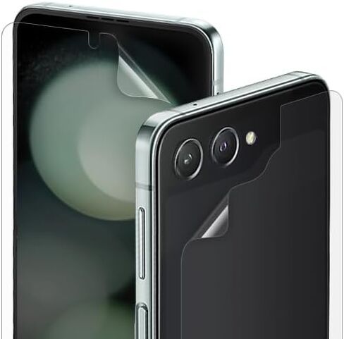 DIACUBE [3+3 عبوات] لهاتف Samsung Galaxy Z Flip 5 5G EPU+TPU واقي شاشة، 3 عبوات HD مغطاة بالكامل من الداخل + 3 عبوات من الأفلام الخارجية، غراء كامل، وضوح عالي، شفاء ذاتي، تركيب سهل خالٍ من الفقاعات مع أداة توزيع المحاذاة in Kuwait