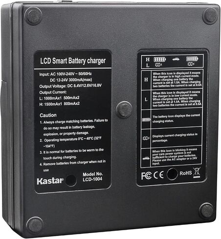 Kastar BP-U60 / BP-U66 AC LCD DualFast Charger Compatible with Sony PXW-FS5K, PXW-FS5M2, PXW-FS7, PXW-FS7K, PXW-FS7M2, PXW-FS7M2K, PXW-FX6, PXW-FX9 XDCAM, PXW-FX9K, PXW-X160 Camera in Saudi Arabia