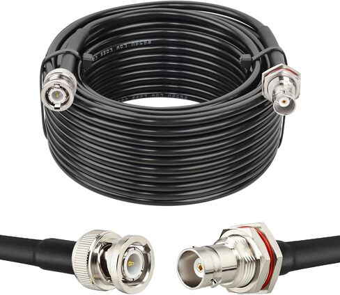 MOOKEERF 2PCS 50 أوم RG58 BNC كابل محوري ذكر إلى أنثى - تمديد هوائي منخفض الخسارة 3FT لراديو CB، راديو VHF Ham، ميكروفون لاسلكي، CCTV، راديو الهواة in Kuwait