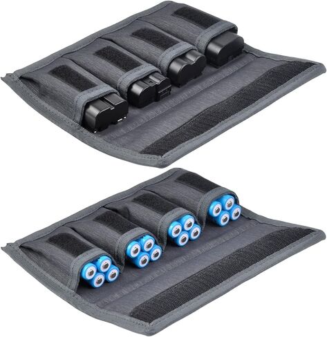 PowerTrust 2Pcs Battery Storage Case Bag for LP-E6 EN-EL15 NP-FW50 NP-F550 DSLR Camera Batteries and AA AAA Battery in Kuwait